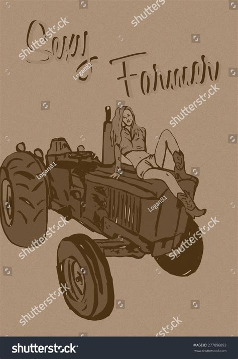 Sexy Farmer Vintage Stock Illustration Shutterstock