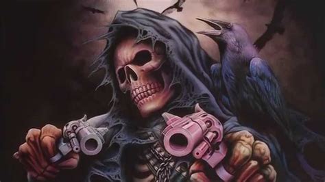 Airbrush Painting Grim Reaper Skull Killer Youtube