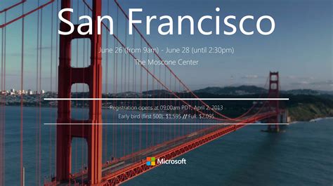 Microsoft BUILD 2013: 'If you're going to San Francisco...'