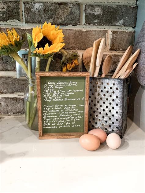Your Handwritten Recipeletter Transferred To Wood Sign Etsy Wood