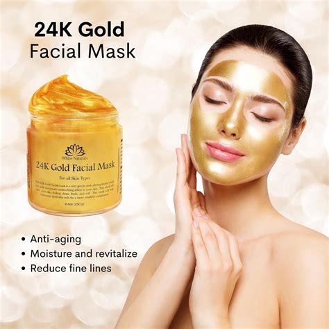 24k Gold Facial Mask By White Naturals Rejuvenating Anti Aging Face