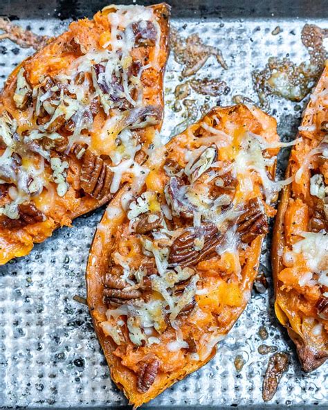 The flexibility of temperature makes life much easier when you're baking more than one item in your oven. Pumpkin Spice Twice Baked Sweet Potatoes | Healthy Fitness ...
