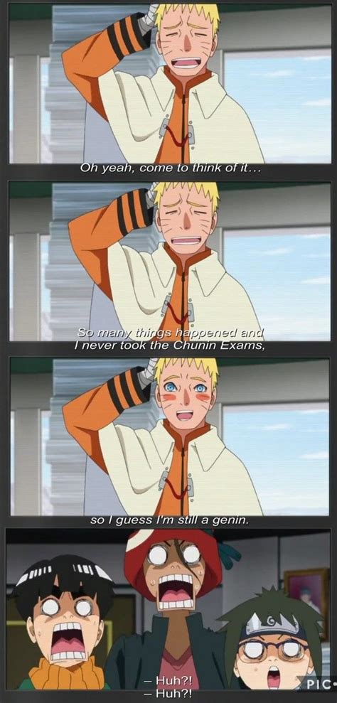 Haha Naruto Is Still A Genin But A Hokage Level One ️ ️ ️ Episode 48 Naruto Uzumaki Anime