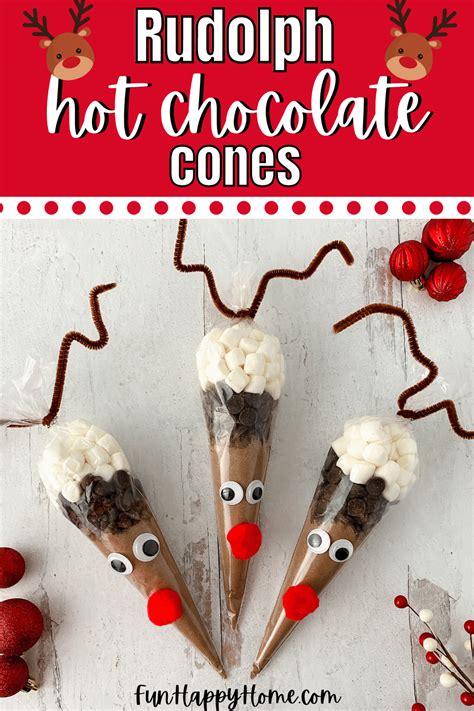 Reindeer Hot Chocolate Cones Perfect As A T Or Ornament