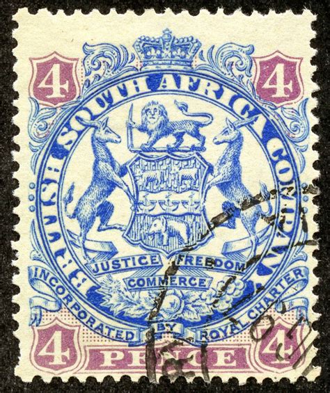 Big Blue 1840 1940 Rhodesia British South Africa Company Rare