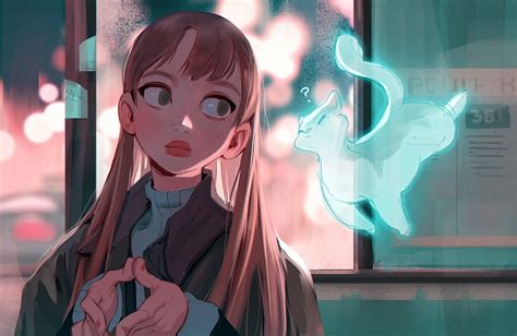 Iruse On Twitter In 2021 Anime Art Girl Ghost Cat Girls Cartoon Art