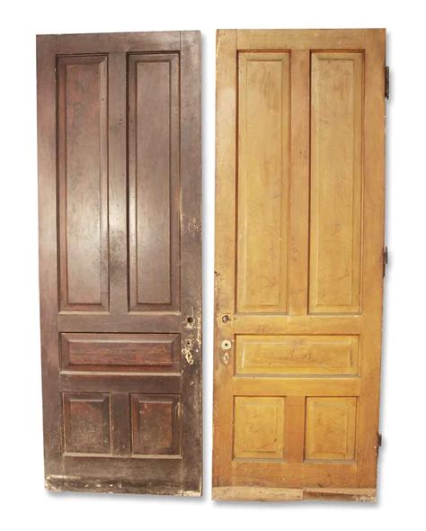Antique 5 Pane Douglas Fir Wood Entry Door 96 X 34 Olde Good Things