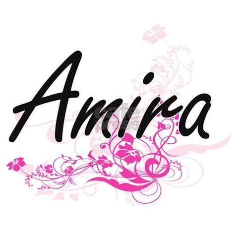 Amira Artistic Name Desig Postcards Package Of 8 By Johnny Rico