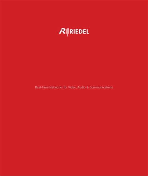 Riedel Communications Catalogue 2014 English