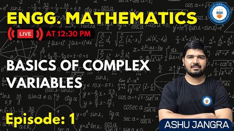 L1 Basics Of Complex Variables Engineering Mathematics Gateese