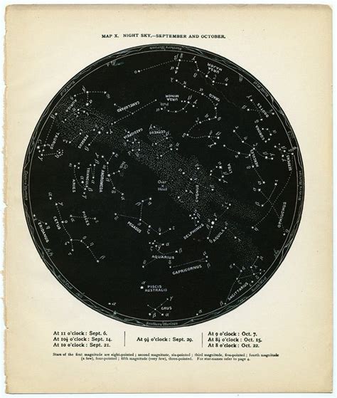Vintage Constellations Map Universum Bilder Sterne