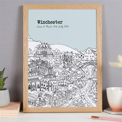 Personalised Winchester Print By Tessa Galloway Illustration