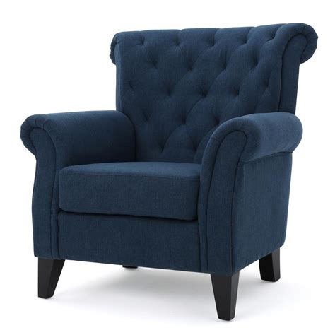 Blue Accent Chairs For Living Room Contemporary Navy Blue Velvet