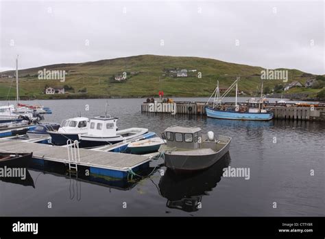 Voe Harbour Shetland Scotland September 2011 Stock Photo Alamy