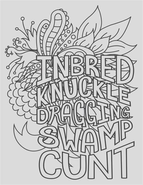 Collection of swear word coloring pages for personal use. 30 New Images Of Cursing Adult Coloring Book - Coloring Pages