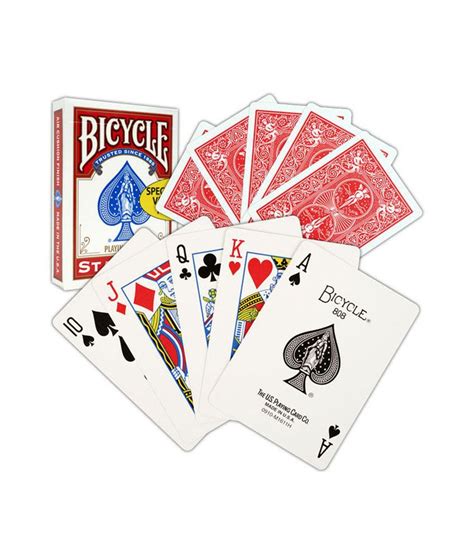 A standard 52 cards deck that has 4 suits has 13 cards per suit. Bicycle Standard Playing Cards Deck - Red - Buy Bicycle Standard Playing Cards Deck - Red Online ...