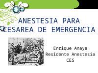 Ppt Anestesia Para Cesarea De Emergencia Powerpoint Presentation My