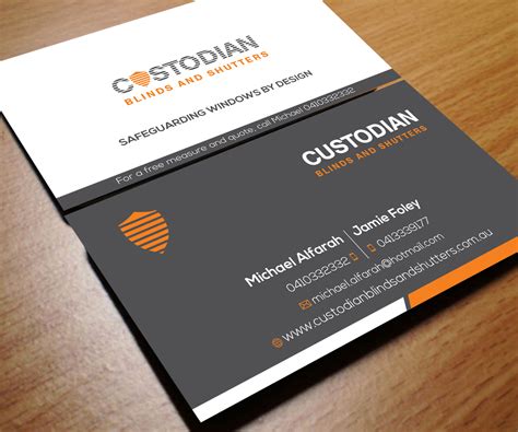 modern security business card designs   security