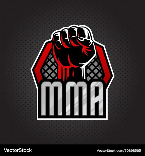 Mma Fight Logo Mixed Martial Arts Logotype Vector Image