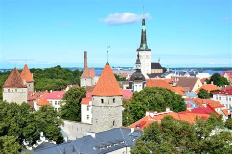 Tallinn The Capital Of Estonia From A Bird S Eye View Stock Photo