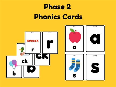 Phase 2 Phonics Cards Teaching Resources