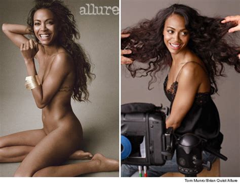Zoe Saldana Strips For Allure Says She Might End Up With A Woman