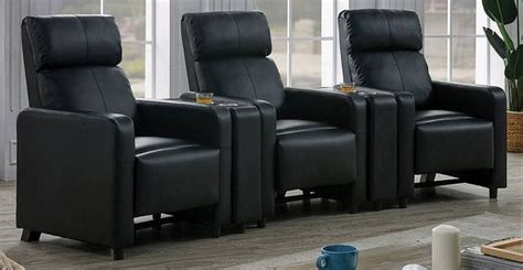 Coaster® Toohey 5 Piece Black Home Theater Seating Set Woods Furniture