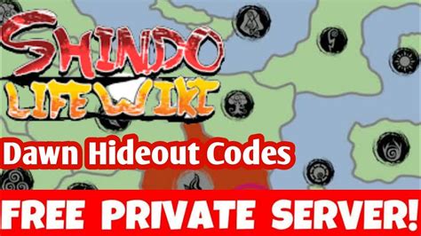 All Shindo Life Dawn Hideout Private Server Codes 2022 L Shindo Dawn