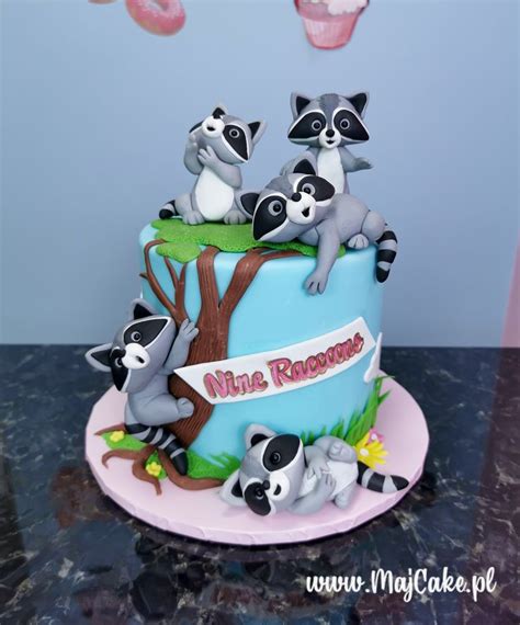 Nine Raccoons Cake In 2023 Party Cakes Cake Cake Decorating Tips