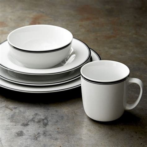 open kitchen by williams sonoma black bistro dinnerware collection place setting williams