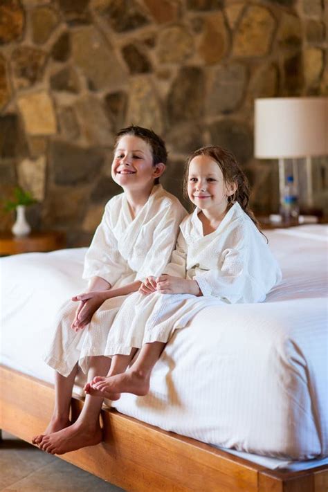 brother and sister at hotel room stock image image of hotel happy 45240507