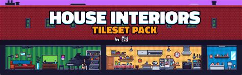 House Interiors Tileset Pack By Mucho Pixels