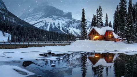 Dreamy Cozy Winter Wonderland Cabins Wallpapers Maxipx