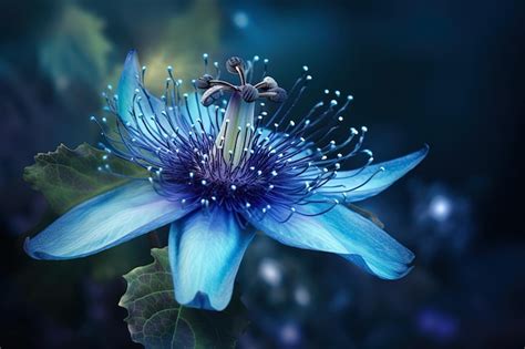 Premium Ai Image Passiflora Caerulea Blue Passion Flower Big