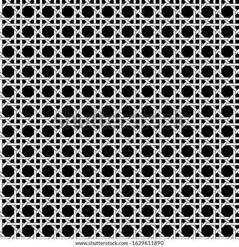 Seamless Black White Lattice Weave Pattern Stock Vektorgrafik