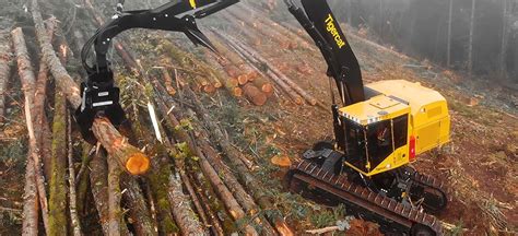 LS855E Shovel Logger Steep Slope Logging Tigercat Forestry