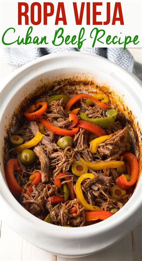 Slow Cooker Ropa Vieja Cuban Beef Video A Spicy Perspective