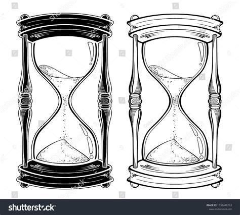hand drawn line art hourglass set stock vector royalty free 1538446763 shutterstock