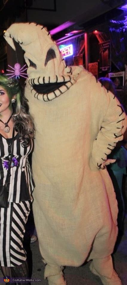 To build the body, i started by folding three yards (if i remember correctly) of burlap in half, lengthwise, and made a simple tunic by cutting a hole in the top for my head. Oogie Boogie Adult Costume | DIY Costumes Under $45
