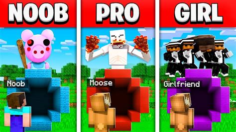 Noob Vs Pro Vs Girl Tiktok Minecraft Meme House Build Battle Coffin