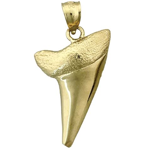 14k Gold Shark Tooth Pendant