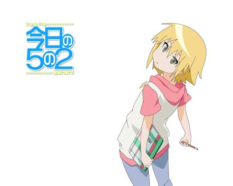 Wallpaper Illustration Blonde Anime Cartoon Girl Look Notebook