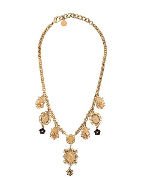 Dolce And Gabbana Necklace With Pendants In Metallic Lyst