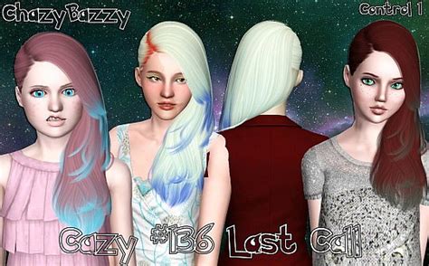 Cazy 136 Last Call Hairstyle Retextured By Chazy Bazzy Sims 3 Hairs