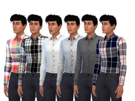 The Sims Resource Mens Button Up
