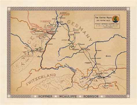 Pin On Vintage Ww Ii Division Campaign Maps
