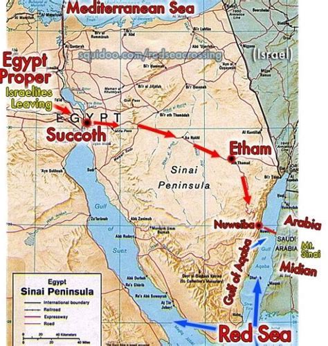 Map Showing The Route Of The Exodus So Where Did They Go Once They
