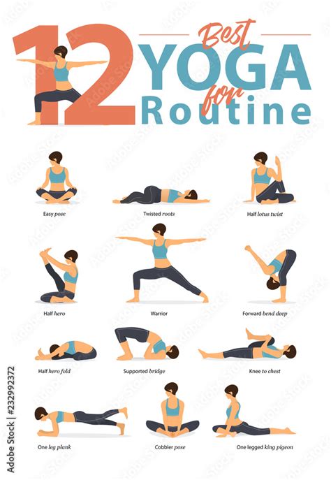 Vive Yoga Poster Poses For Beginners And Experts Mat Exercise Home Gym