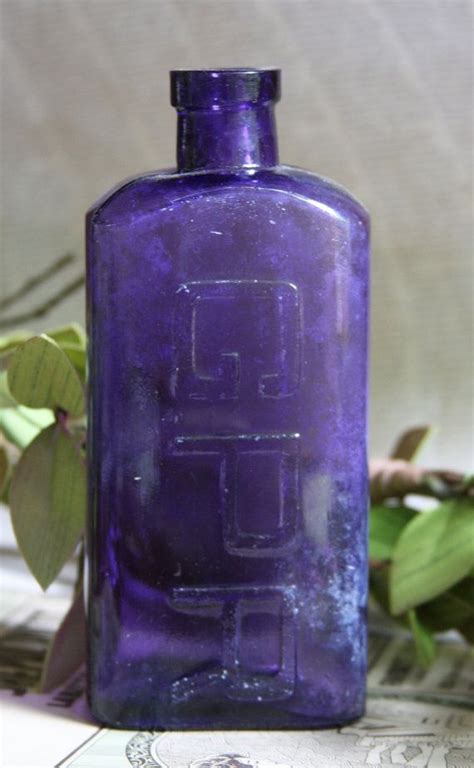 Antique Whiskey Bottle Purple Amethyst Glass Gpr Spirits Etsy Amethyst Glass Bottle