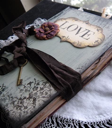 Wedding Guest Book Custom In Shabby Chic Style Black 12500 Via Etsy Signature Book